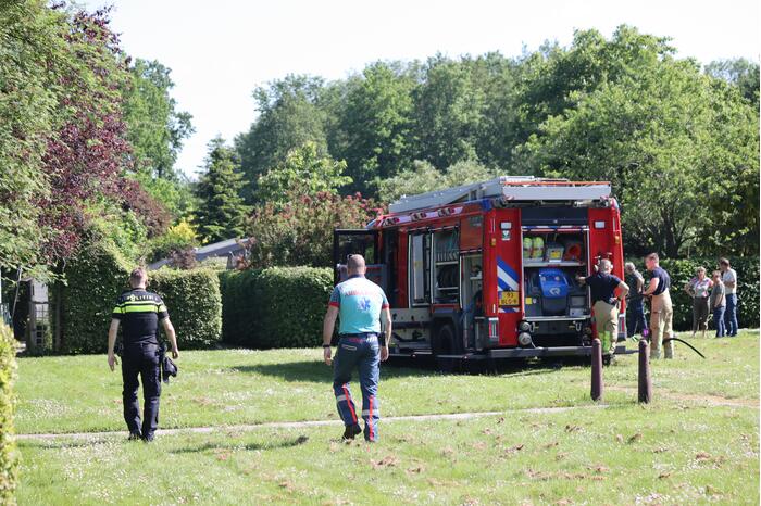 Gewonde bij brand op volkstuinencomplex