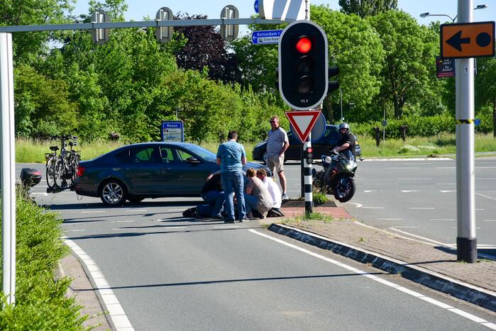 Scooterrijder gewond bij botsing met auto