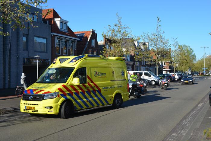 Fietser gewond door botsing met motorrijder