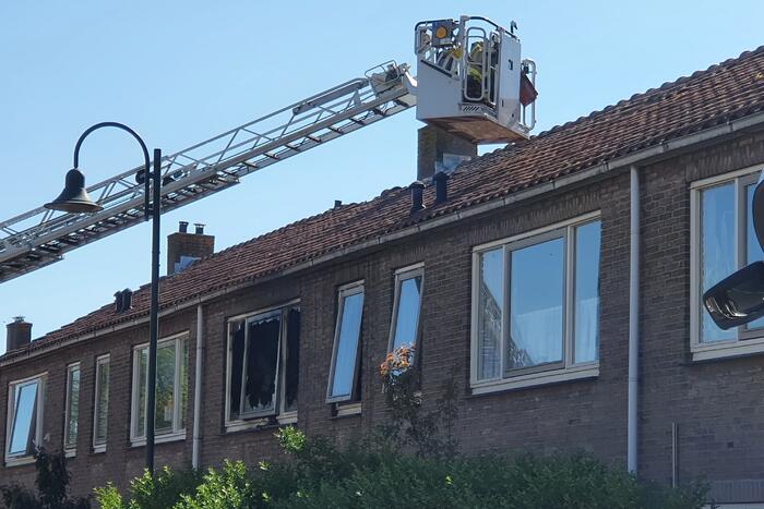 Veel bekijks bij woningbrand