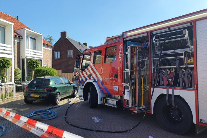 Veel bekijks bij woningbrand