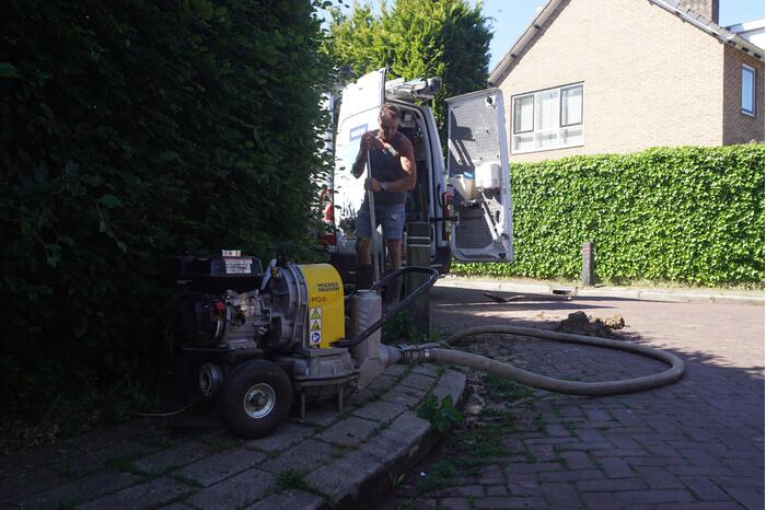 Stoep opengebroken door waterlekkage