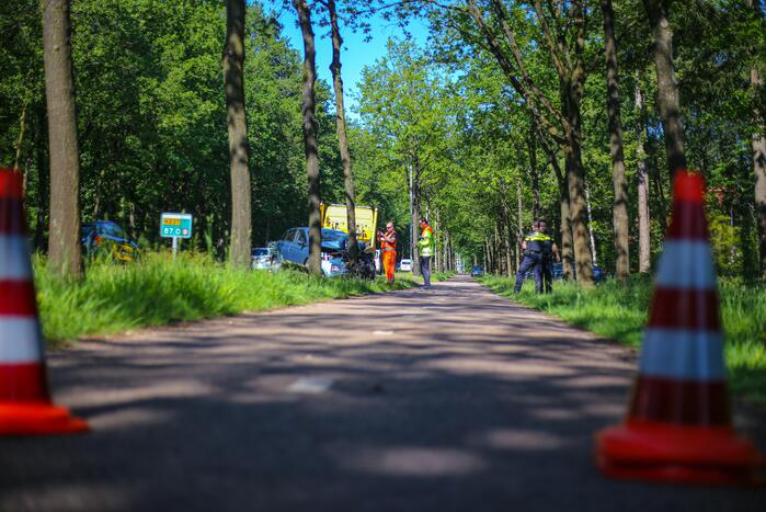 Personenauto belandt op boom