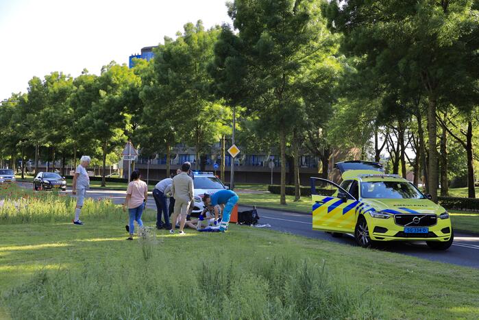 Maaltijd bezorger gaat onderuit