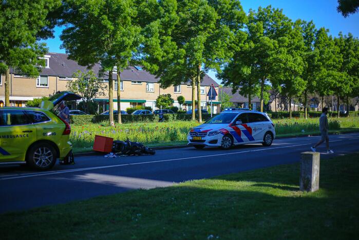 Maaltijd bezorger gaat onderuit