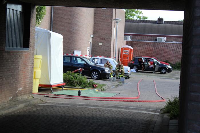 Poeder in brievenbus flatgebouw