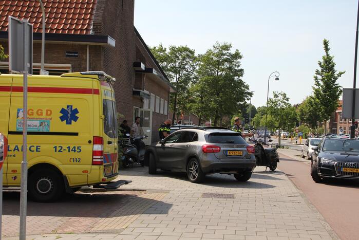 Scooterrijder gewond bij aanrijding