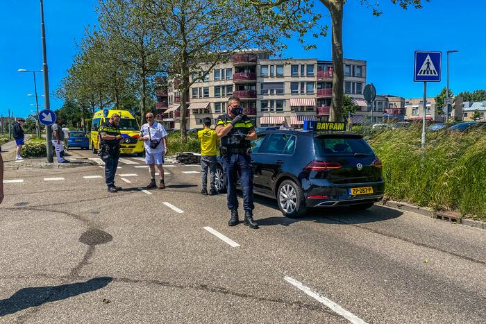 Scooter aangereden door personenauto