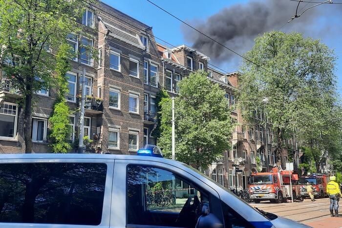 Veel rook bij brand in woning