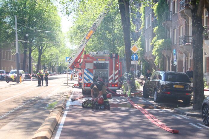 Veel rook bij brand in woning