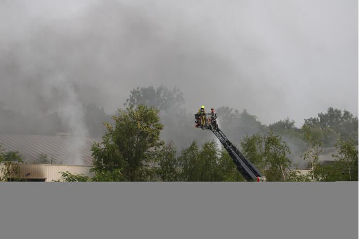Uitslaande brand in loods waar drugsafval werd gevonden
