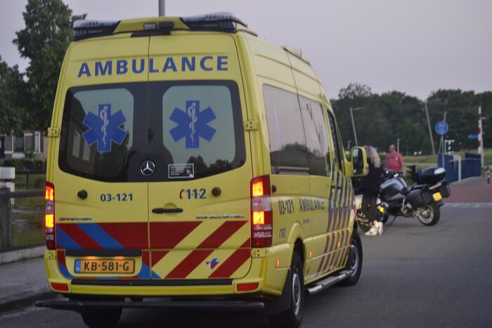 Persoon ten val met fiets