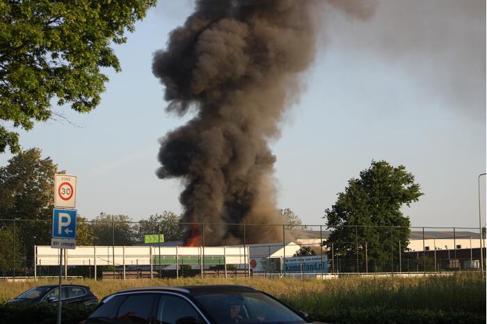 Uitslaand brand in bedrijfspand