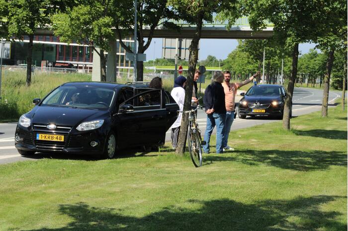 Fietser aangereden op kruising