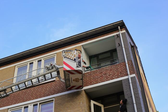 Brandweer haalt duif uit net