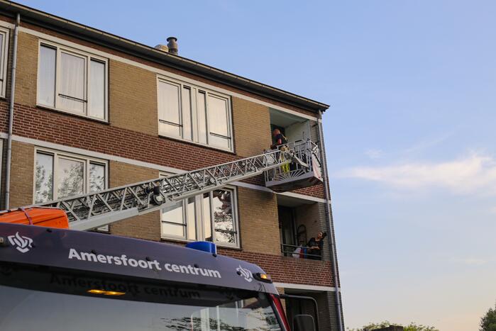 Brandweer haalt duif uit net