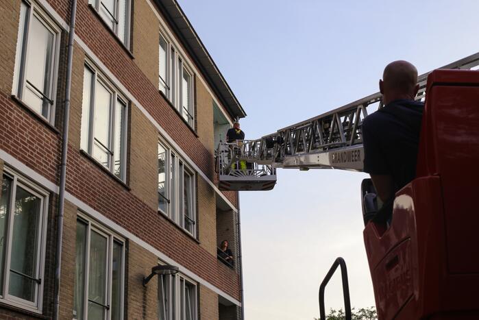 Brandweer haalt duif uit net