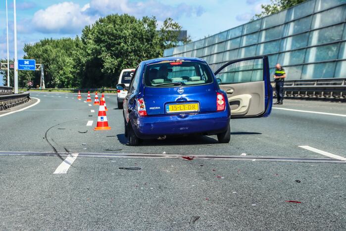 Flinke verkeersopstopping bij ongeval op rijksweg