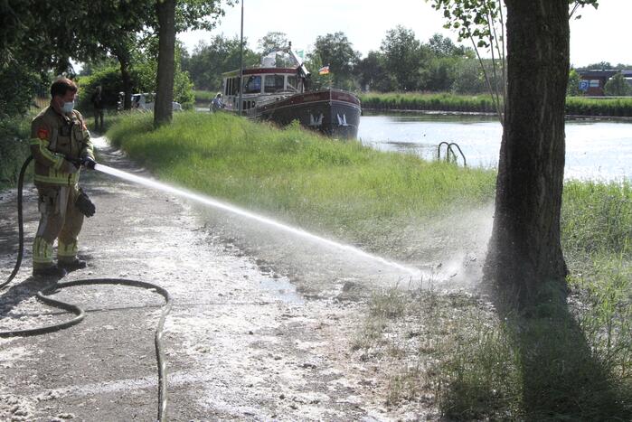 Schippers ontdekken buitenbrand