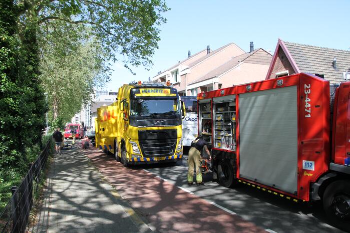 Touringcar lekt brandstof