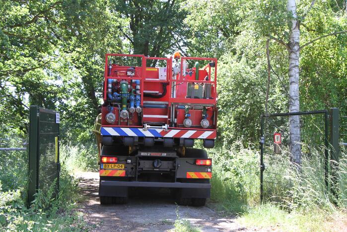 Twee brandhaarden in bosgebied