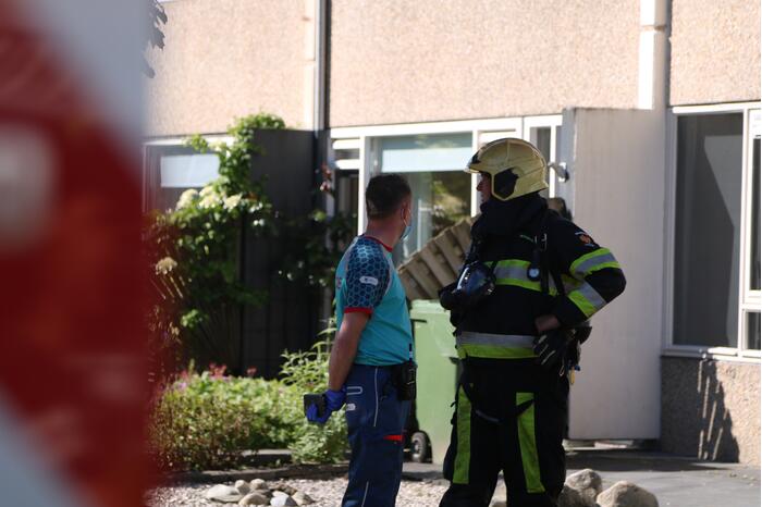 Flinke rookwolken bij brand in keuken