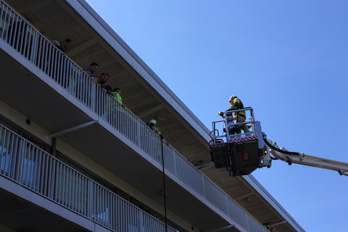 Brand op derde verdieping in flatwoning