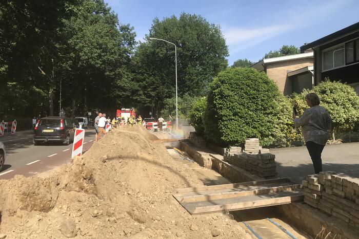 Gas en waterlekkage door werkzaamheden