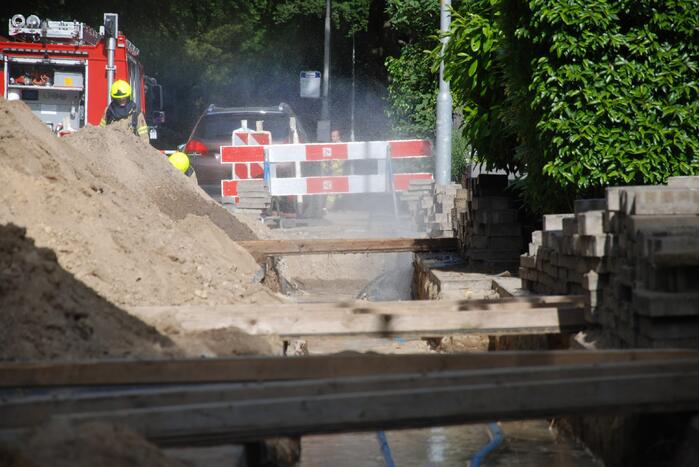 Gas en waterlekkage door werkzaamheden