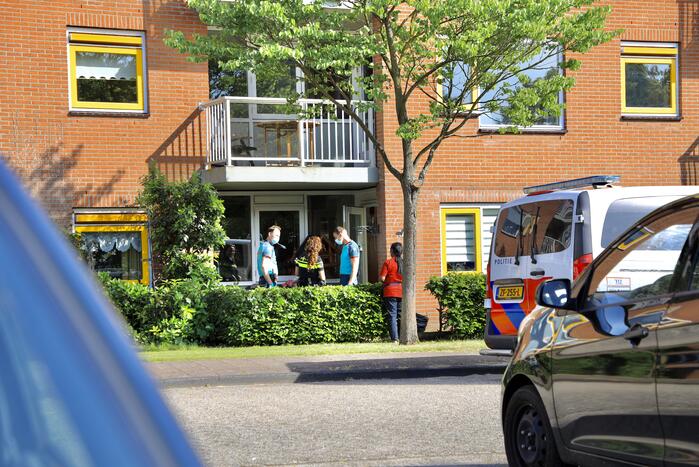 Persoon ten val in tuin