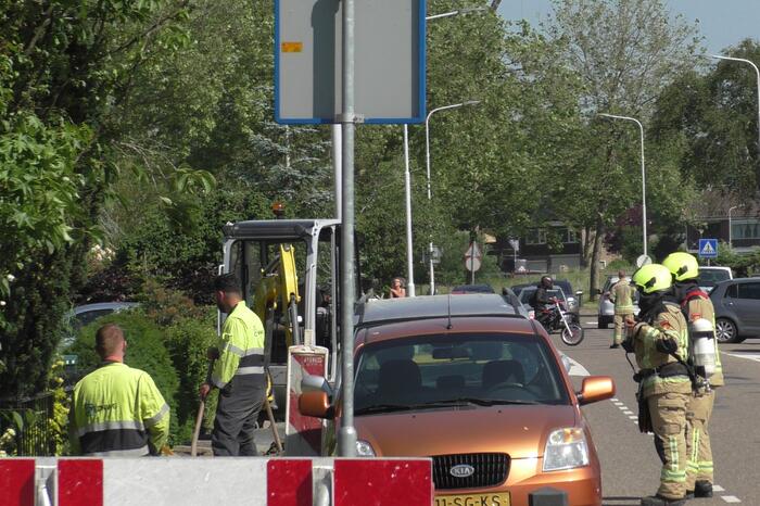 Straat afgesloten vanwege gaslekkage