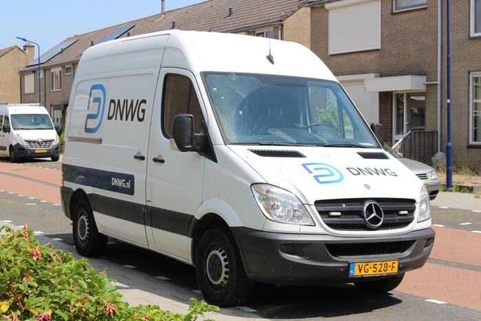 Lekkage in gasleiding bij graafwerkzaamheden