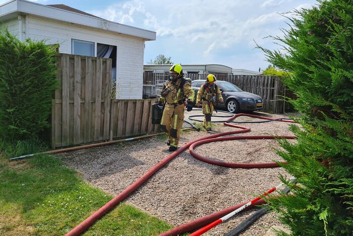 Brand in stacaravan Park de Randstad