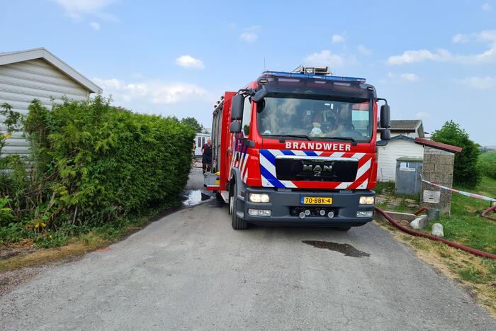 Brand in stacaravan Park de Randstad