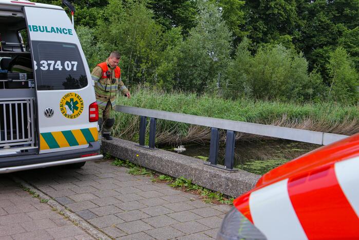 Brandweer haalt zwaantjes uit kanaal