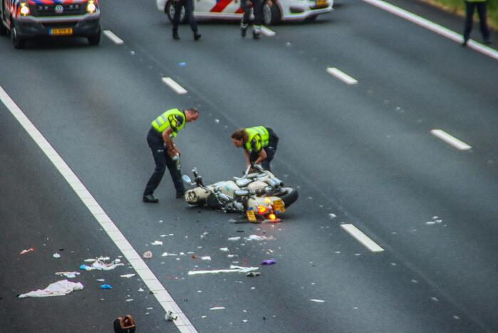 Motorrijder overleden bij ongeval op snelweg