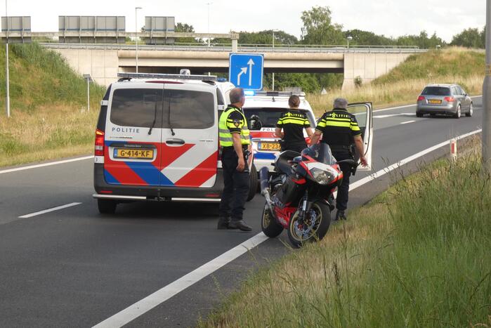 Motorrijder gewond na valpartij