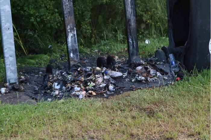 Brand in afvalbakken snel geblust