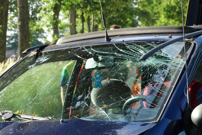 Vier gewonden na botsing tegen boom