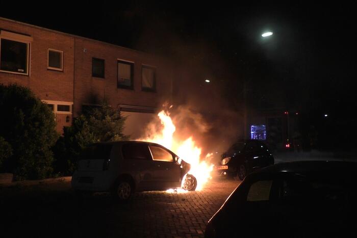 Twee auto's door brand verwoest