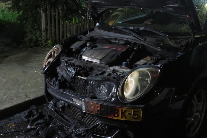 Twee auto's door brand verwoest