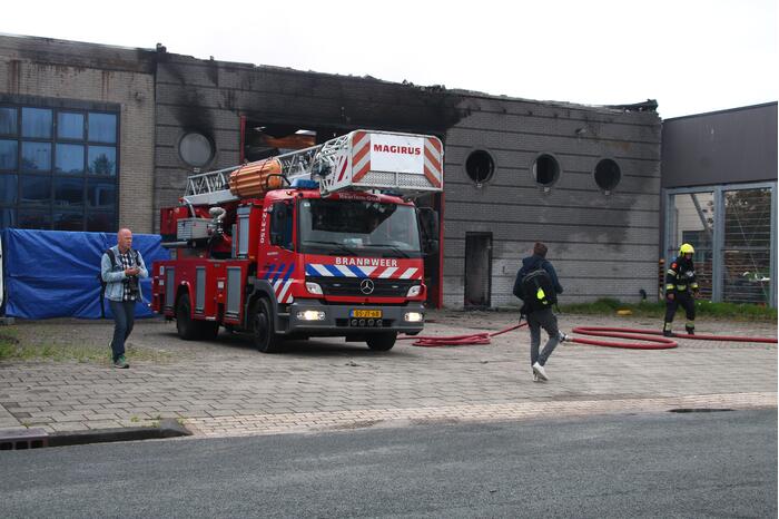 Brand in pand industrieterrein