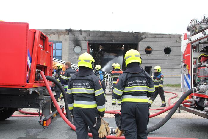 Brand in pand industrieterrein