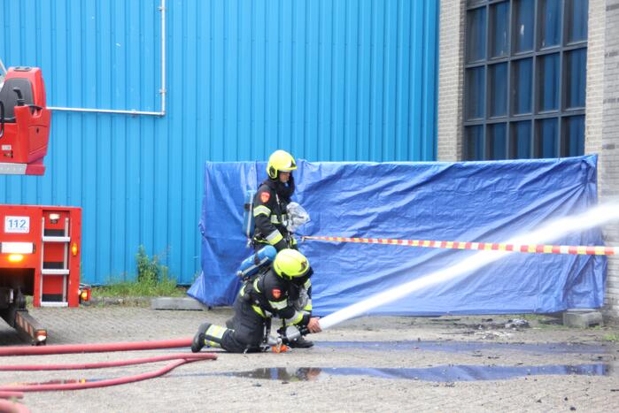 Brand in pand industrieterrein