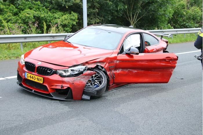 Sportwagen total-loss door eenzijdig ongeval