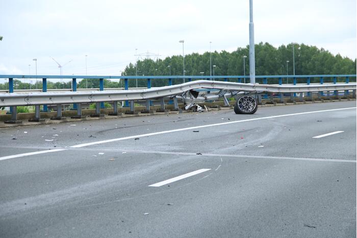 Sportwagen total-loss door eenzijdig ongeval