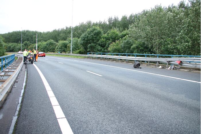 Sportwagen total-loss door eenzijdig ongeval