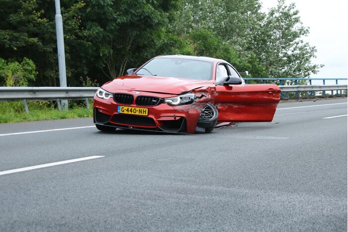 Sportwagen total-loss door eenzijdig ongeval