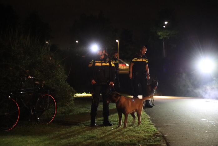 Mobiele Eenheid veegt park in Corlaer