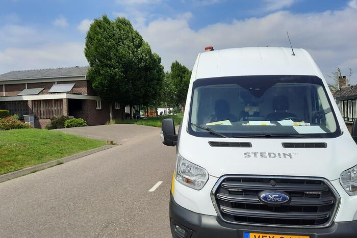 Gasleiding geraakt tijdens heiwerkzaamheden op bouwplaats